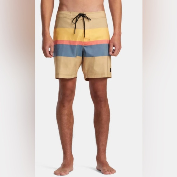 NWT RVCA Mens Boardshorts Westport 17", size 38, Beach Resort Pool Vacation - Picture 1 of 13